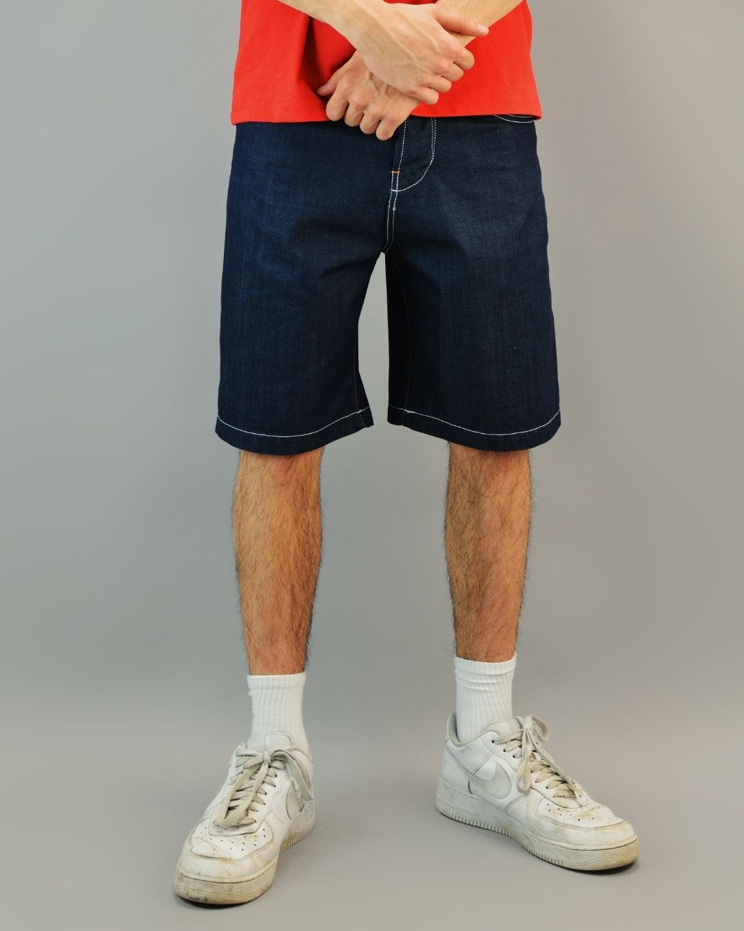 DENIM BLUE NANO RINSE - Shorts