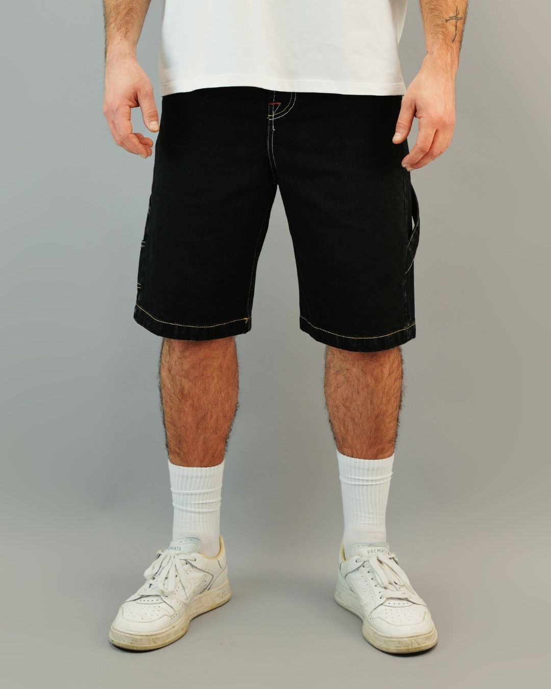 GABARDINE STAR BLACK - Shorts