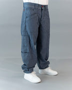 PREORDINE - PANTS SHAKY DENIM CIMOSATO BLU ROVESCIATO