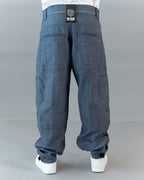 PREORDINE - PANTS SHAKY DENIM CIMOSATO BLU ROVESCIATO