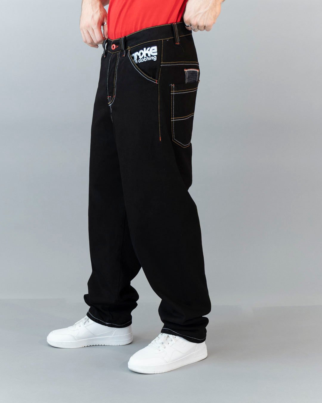 PANTS ROCK "B" BULL DENIM BLACK