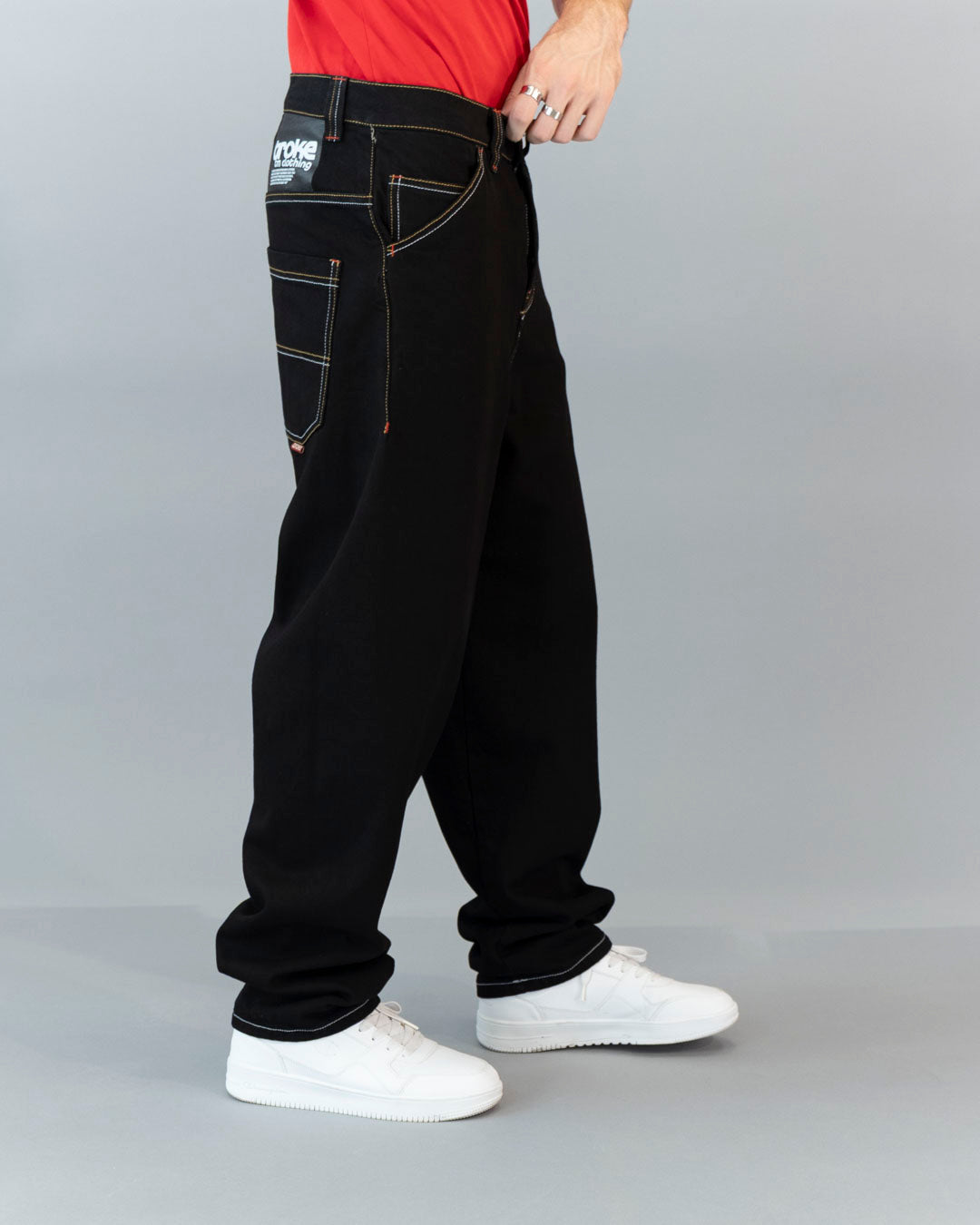 PANTS ROCK "B" BULL DENIM BLACK