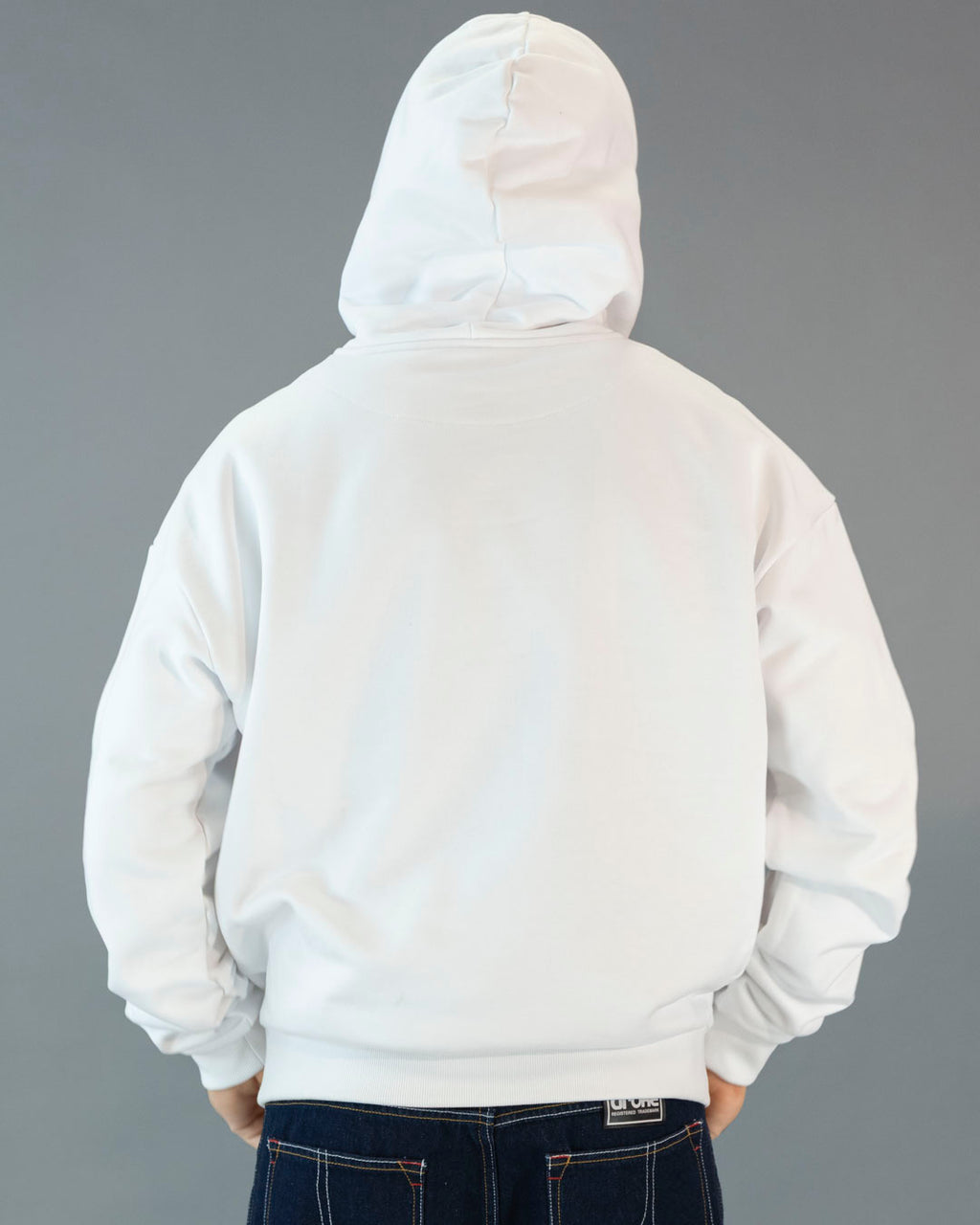 ARTY SWEAT HOODED BROKE ISTITUTIONAL WHITE