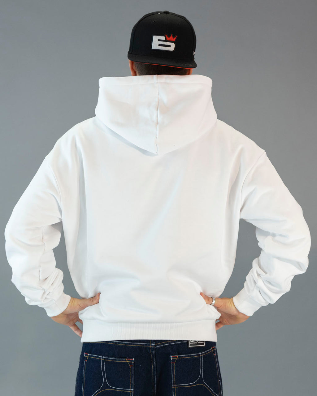 ARTY SWEAT HOODED BROKE ISTITUTIONAL WHITE