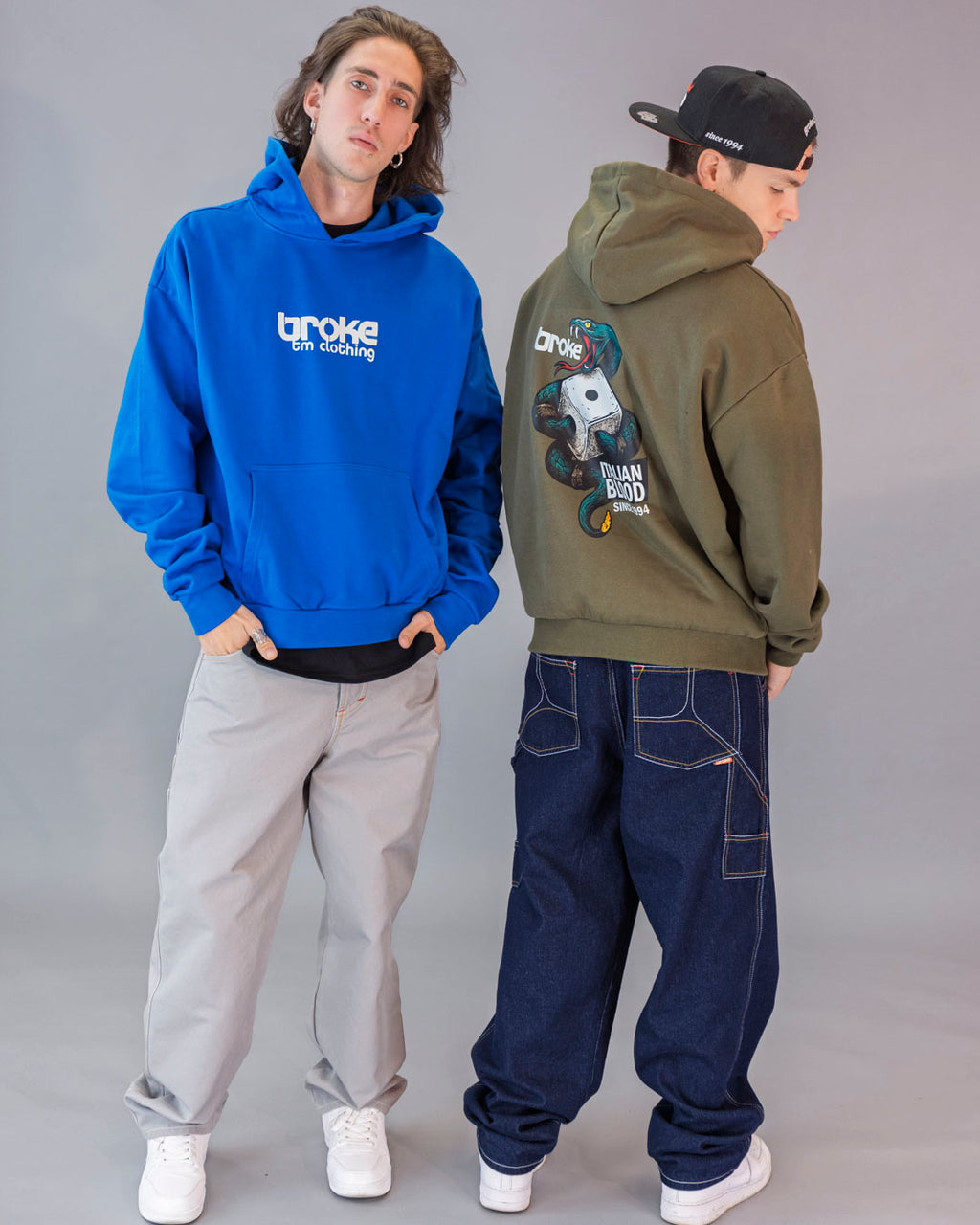 ARTY SWEAT HOODED BROKE ITALIAN BOOD BLUETTE