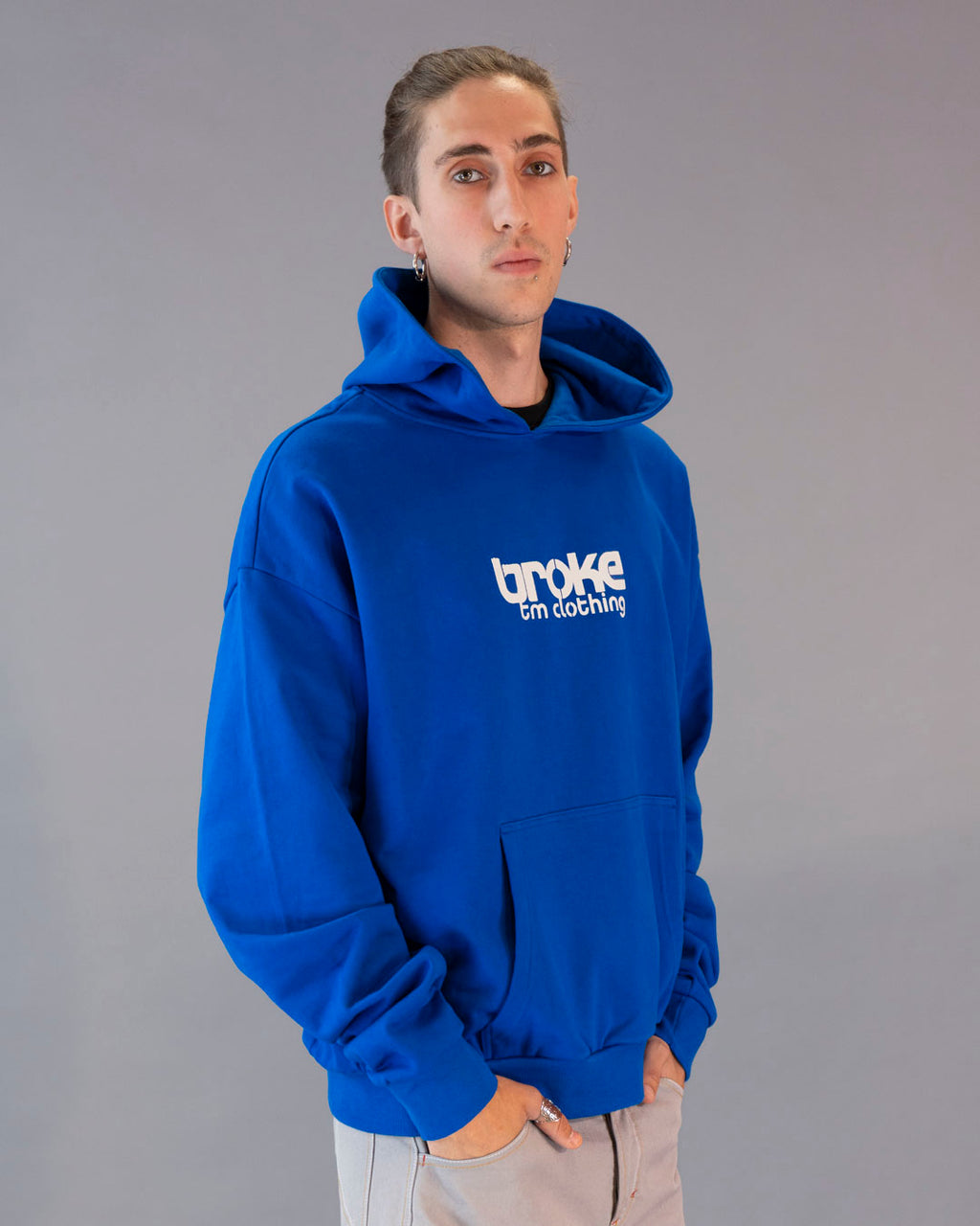 ARTY SWEAT HOODED BROKE ITALIAN BOOD BLUETTE