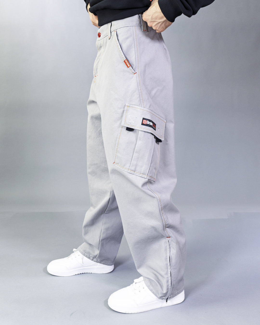 Pantalon Dikye en gabardine grise 