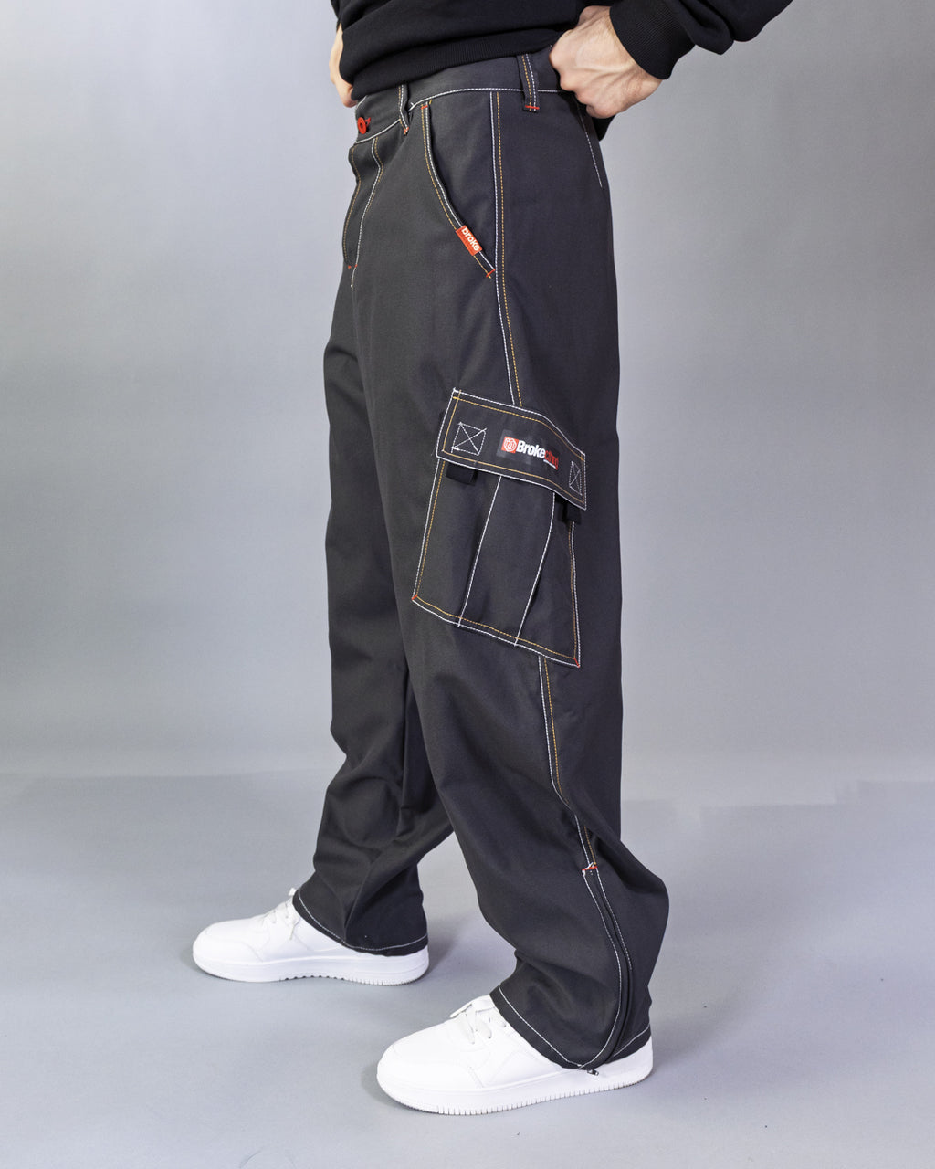 Pantalon Dikye en gabardine grise 