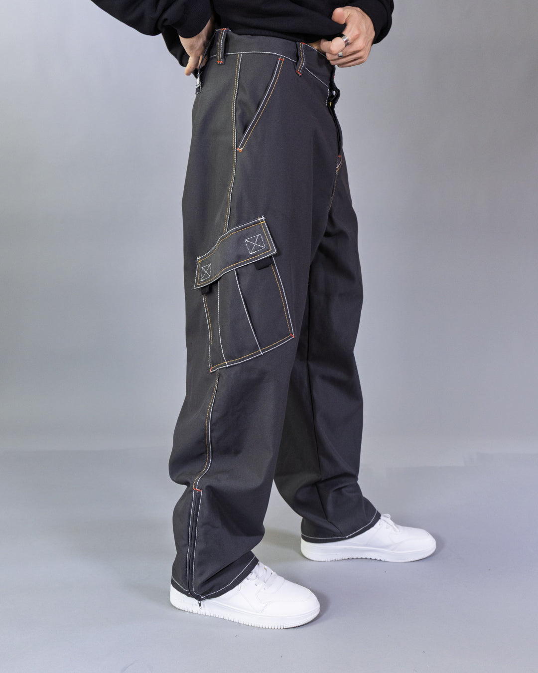 Pantalon Dikye en gabardine grise 