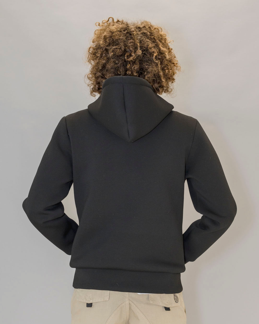 HOODIE IN NEOPRENE BLACK