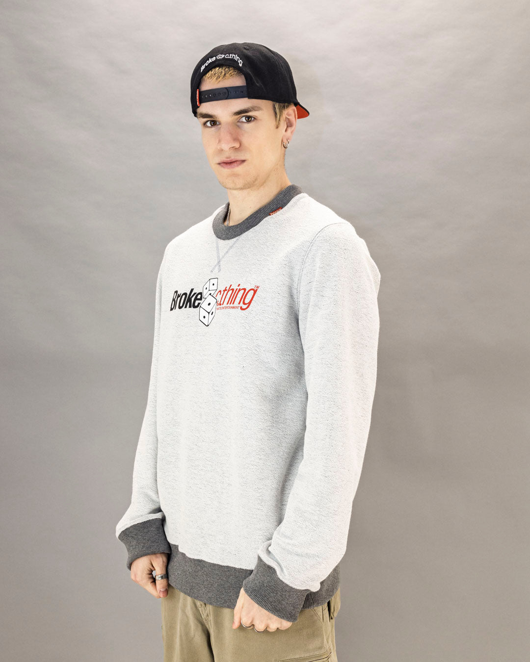 SWEAT MELANGE CREWNECK  INSIDE OUT