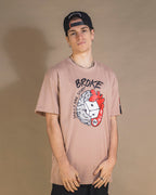 Herz und Gehirn Rosa T-Shirt 