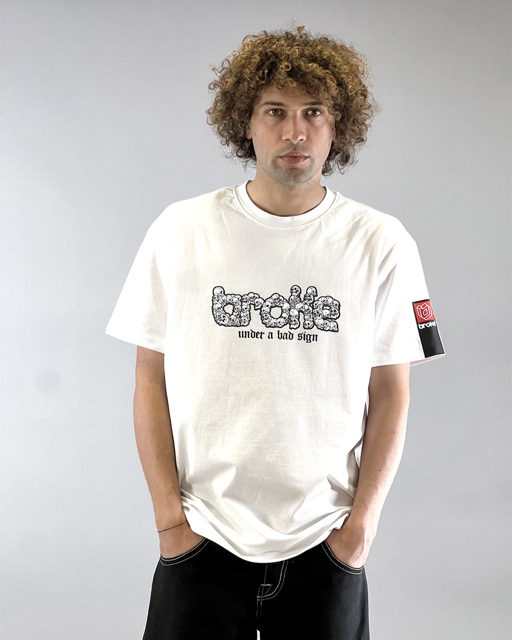 Broke – Weißes T-Shirt im 2er-Pack 