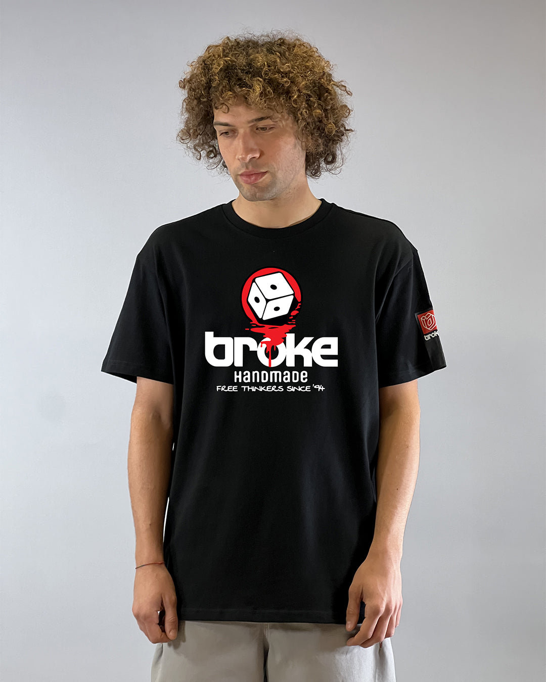 T-SHIRT SS2K26 LOGO HANDAMADE BLACK