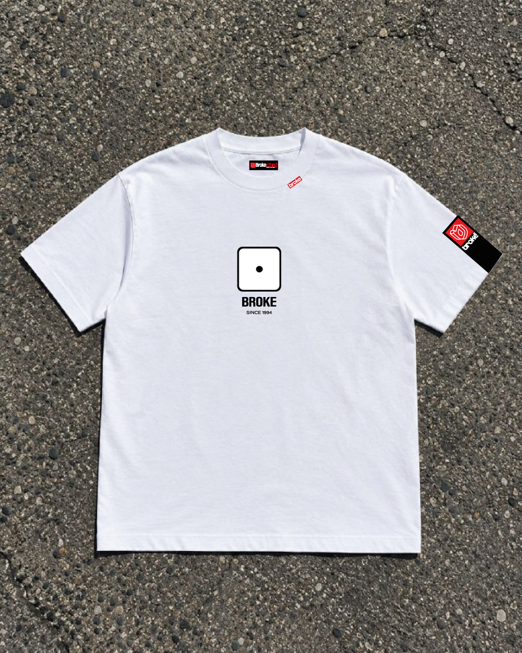 Broke – Weißes T-Shirt im 2er-Pack 