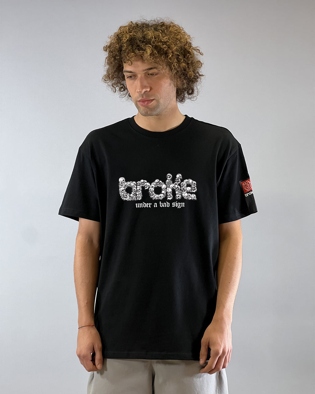 T-SHIRT SS2K26 LOGO SKULL BLACK
