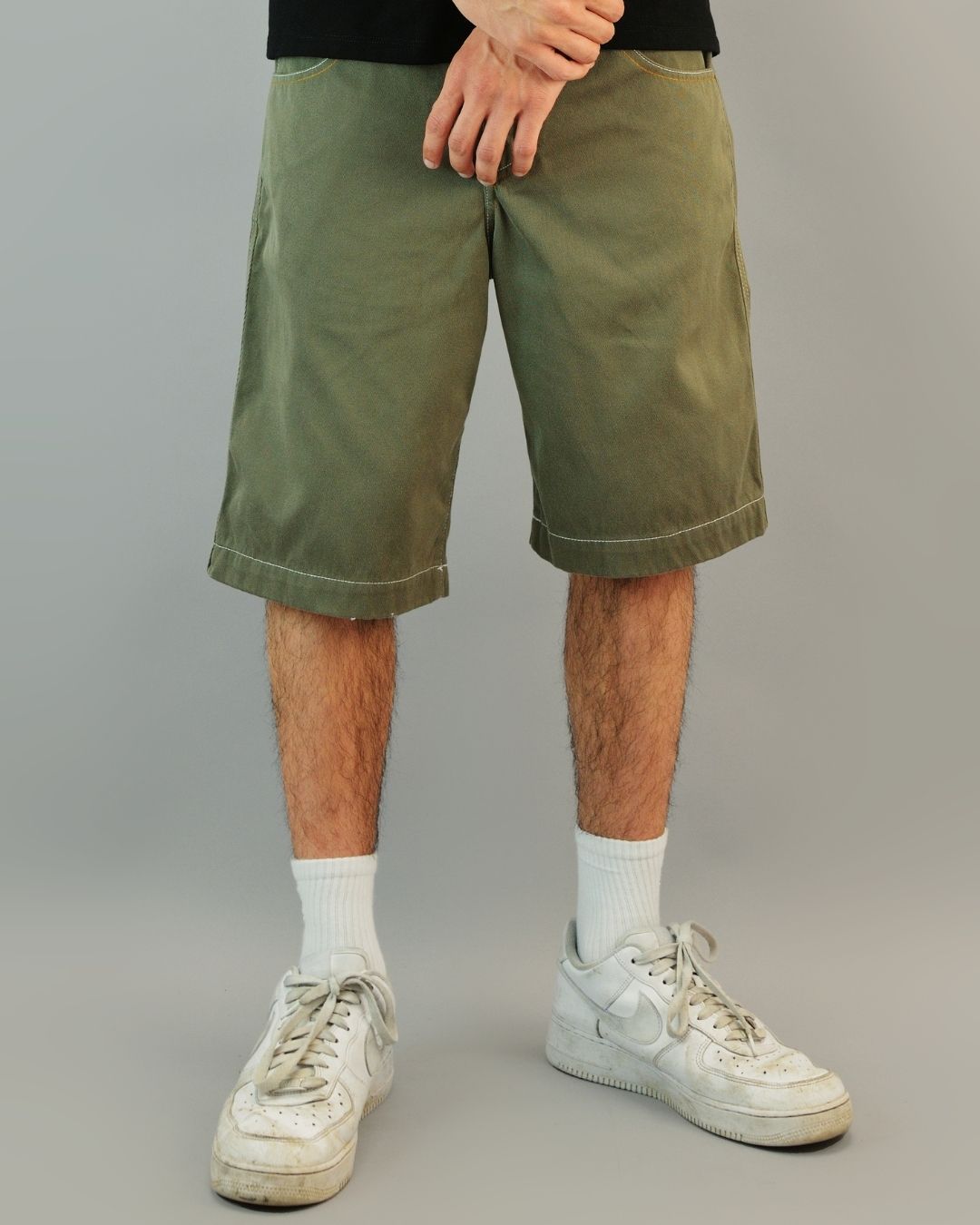 GABARDINE SALE GREEN - Shorts