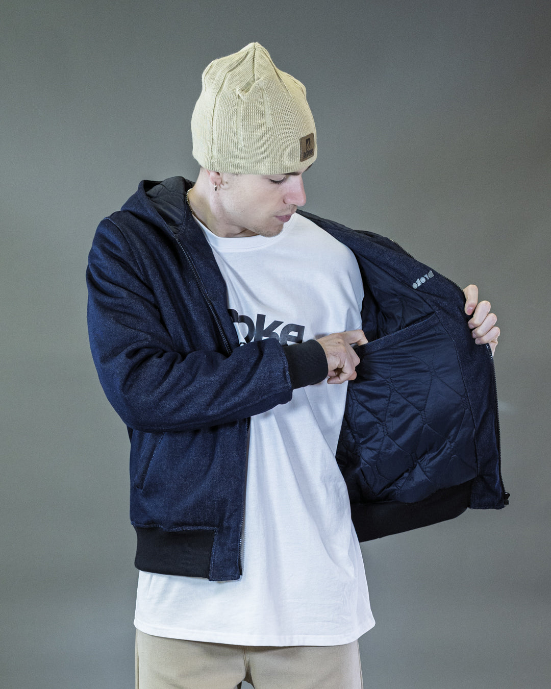 BOMBER BARRON EN CORDURA NOIR CAPUCHE