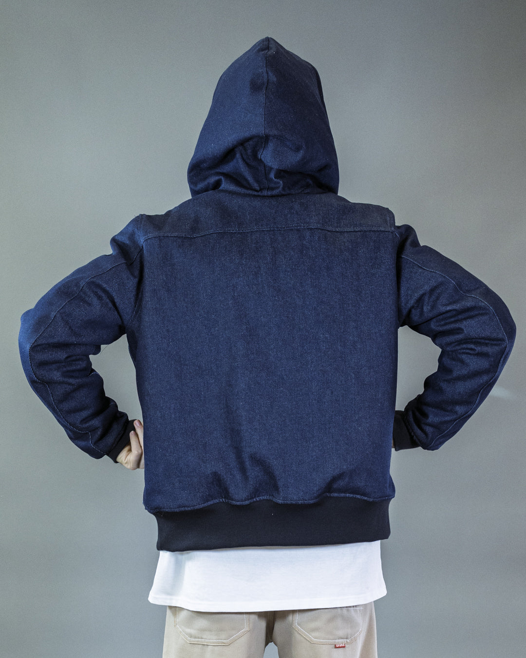 BOMBER  NEW BARRON DENIM BLU CAPPUCCIO