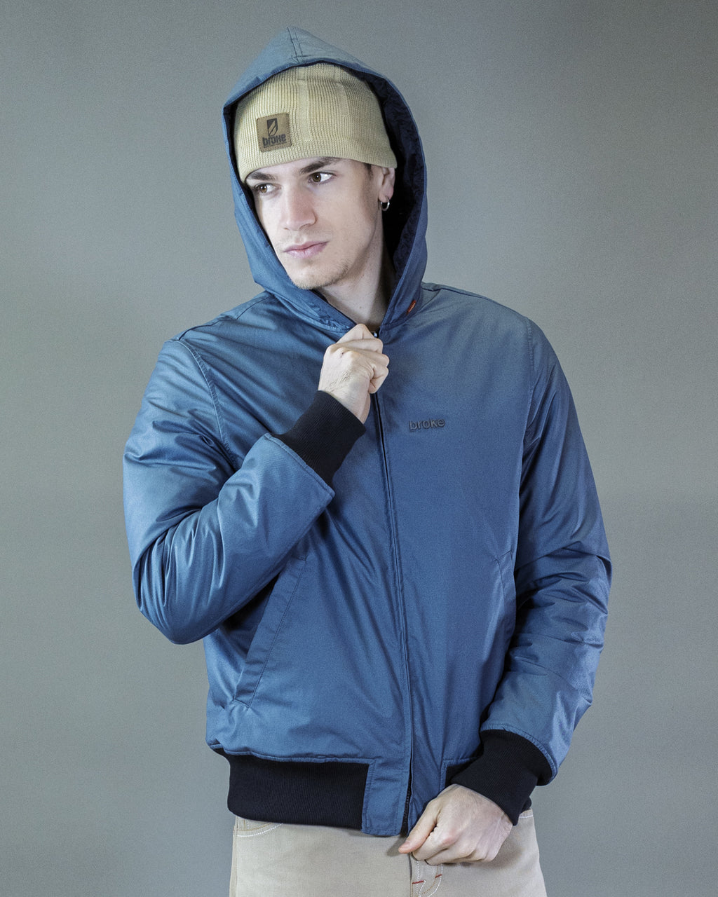 BOMBER BARRON AUS CORDURA SCHWARZ MIT KAPUZE