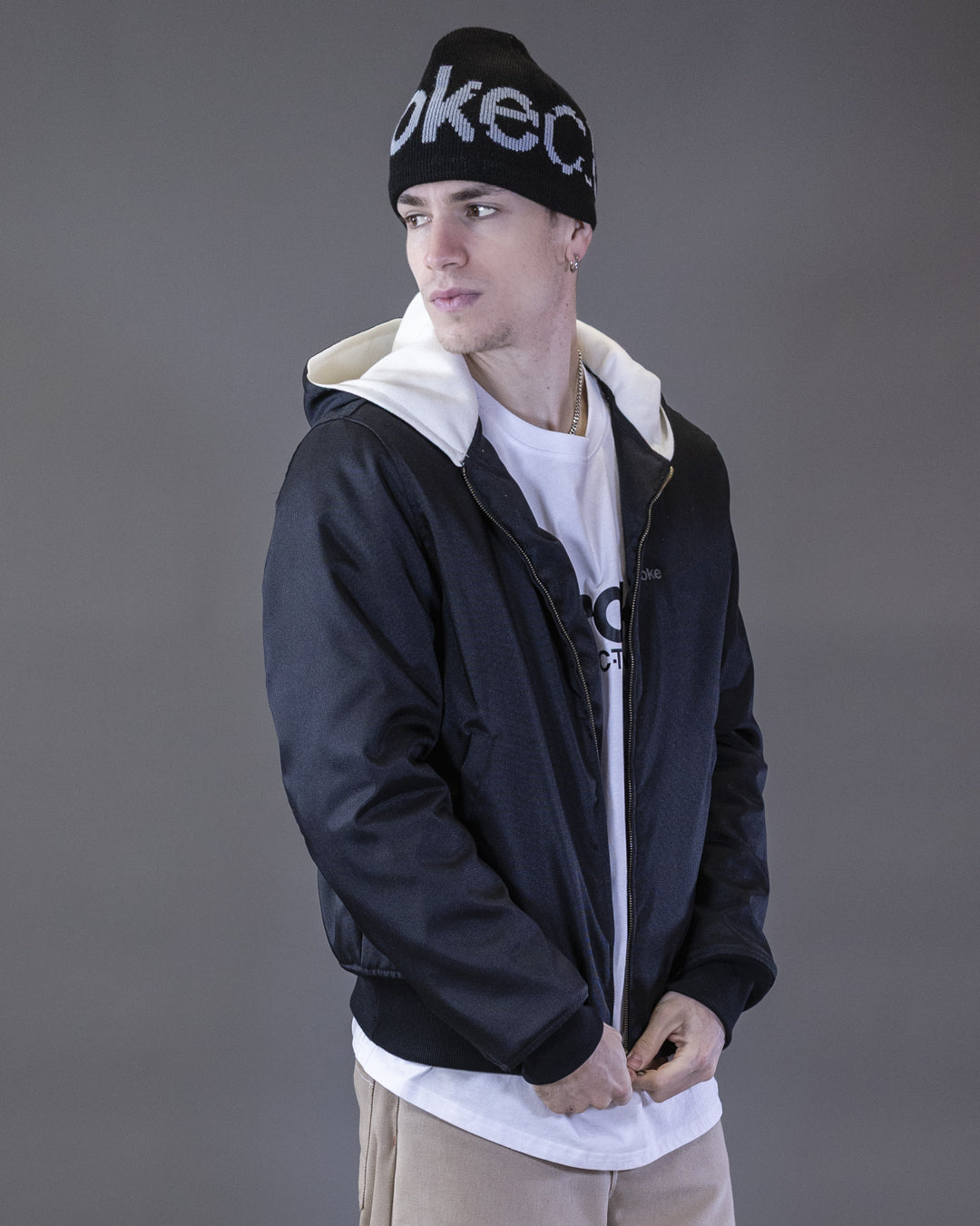 BOMBER BARRON EN CORDURA NOIR CAPUCHE