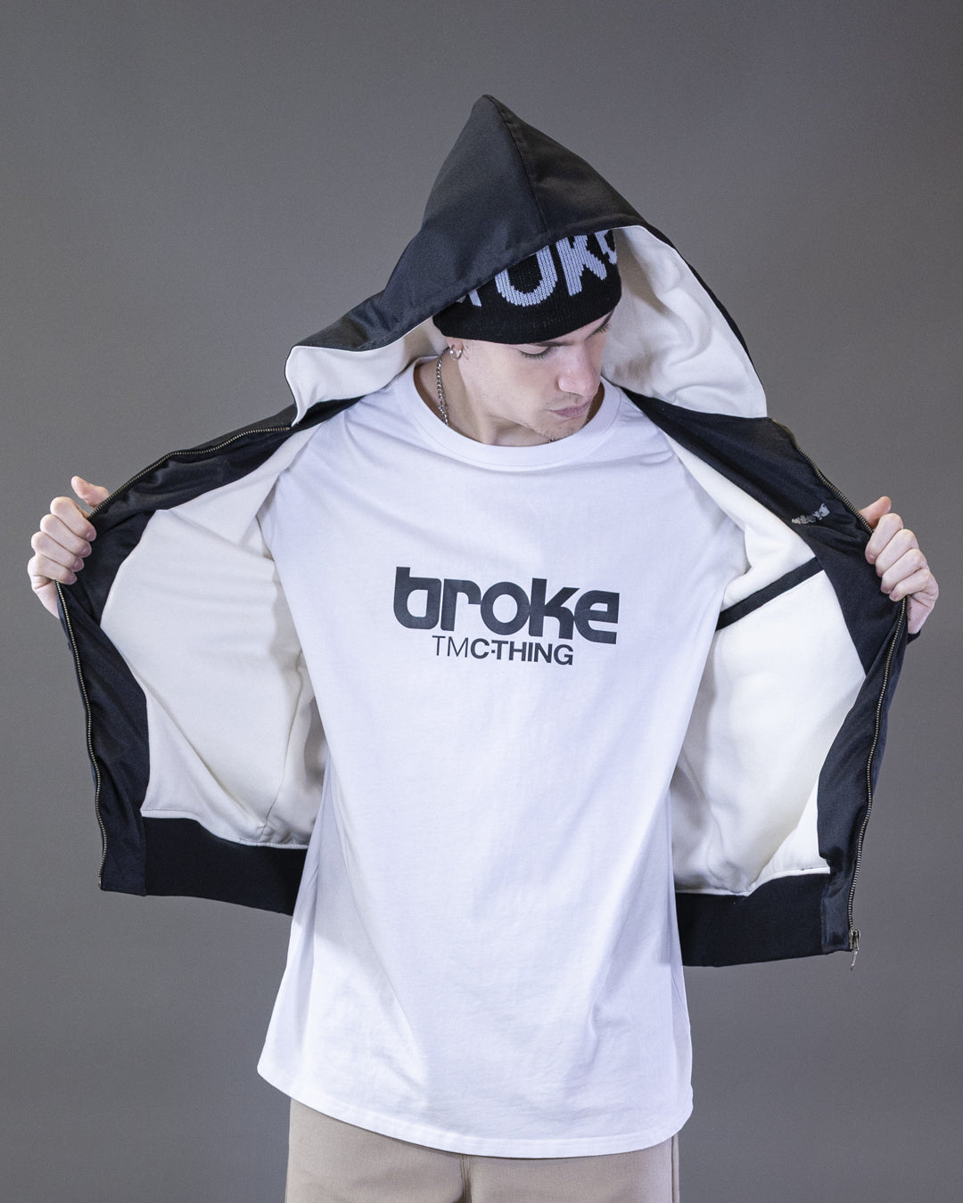 BOMBER BARRON EN CORDURA NOIR CAPUCHE