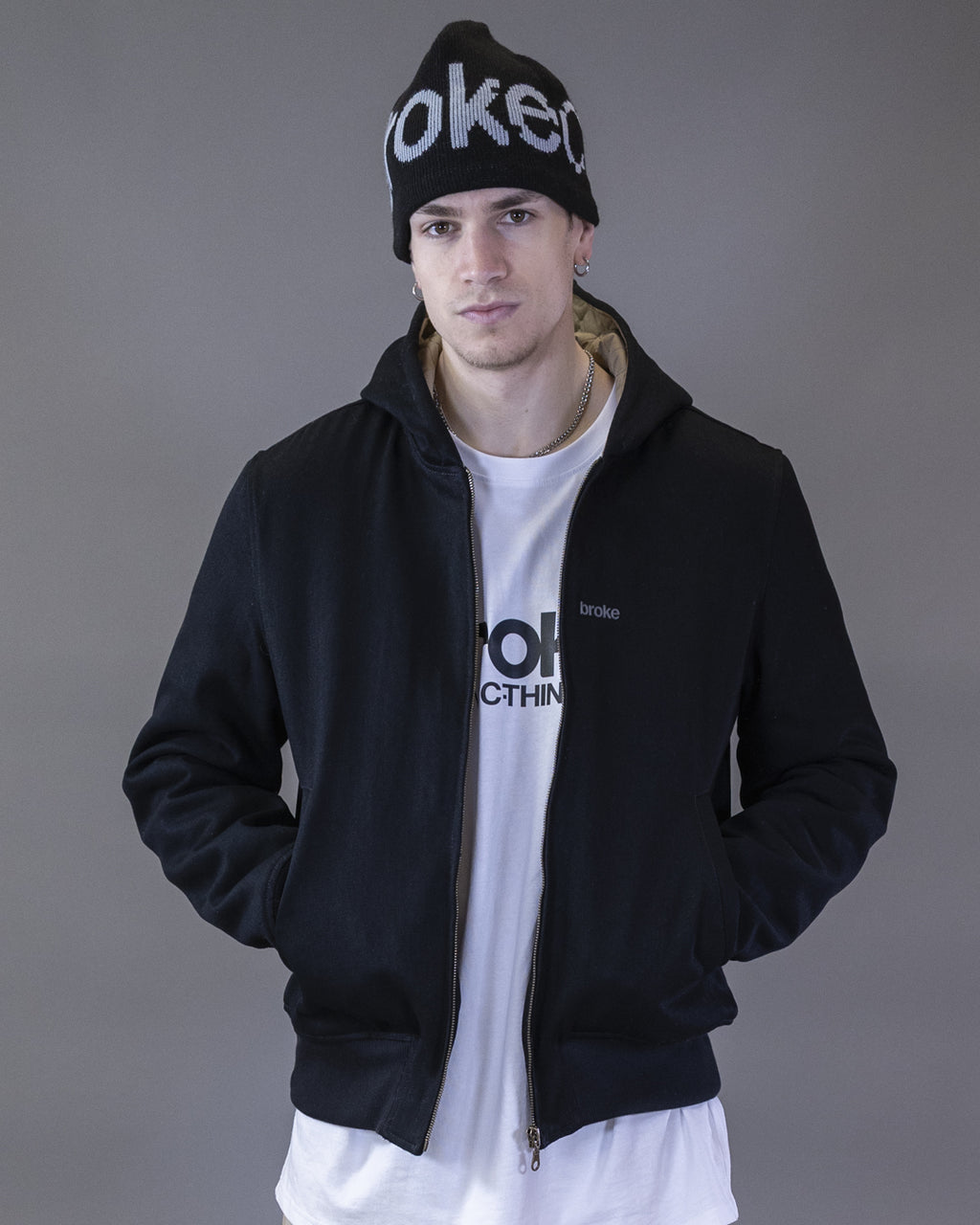 BOMBER BARRON EN CORDURA NOIR CAPUCHE