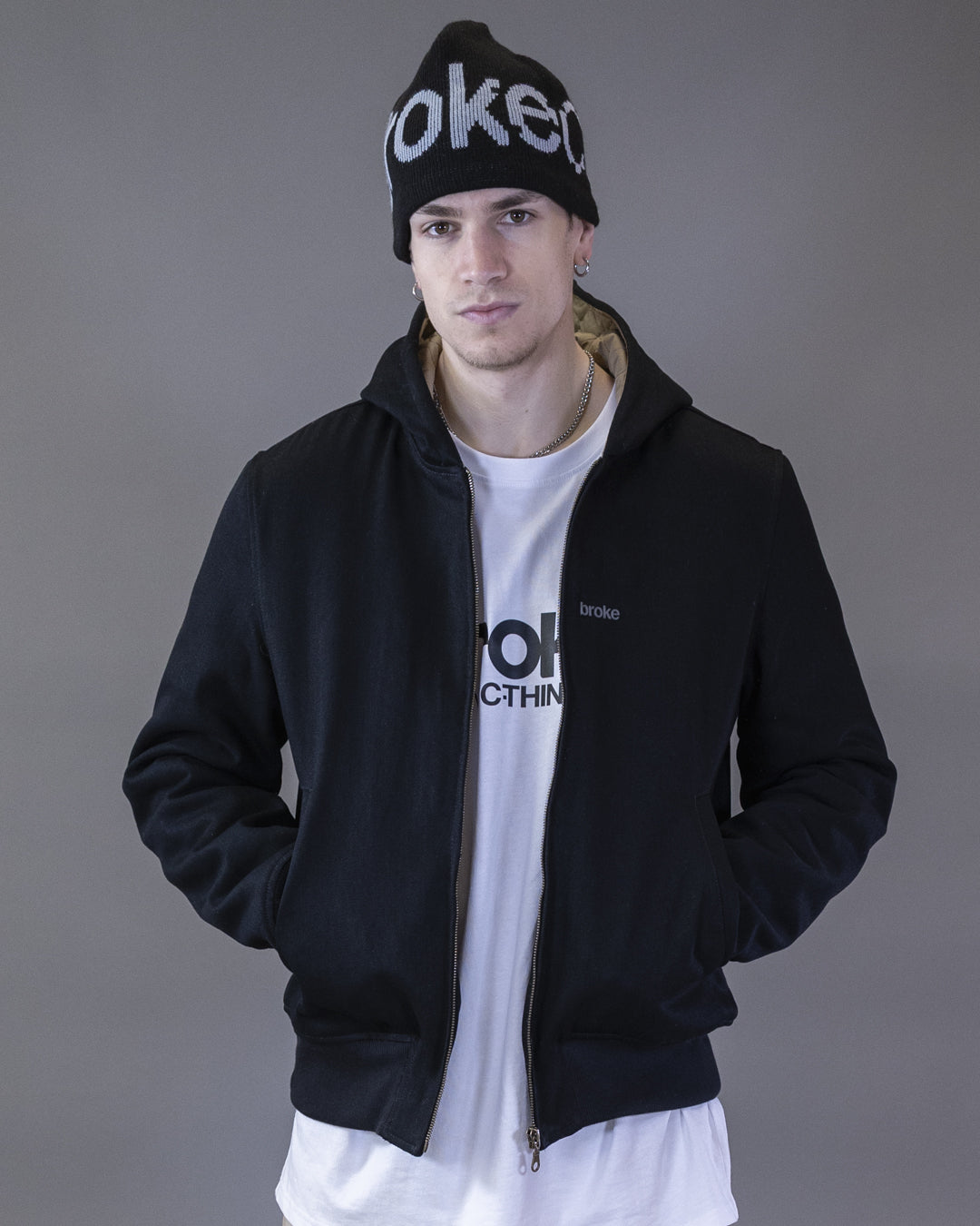 BOMBER BARRON EN CORDURA NOIR CAPUCHE