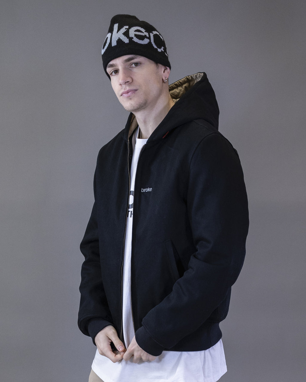 BOMBER BARRON EN CORDURA NOIR CAPUCHE