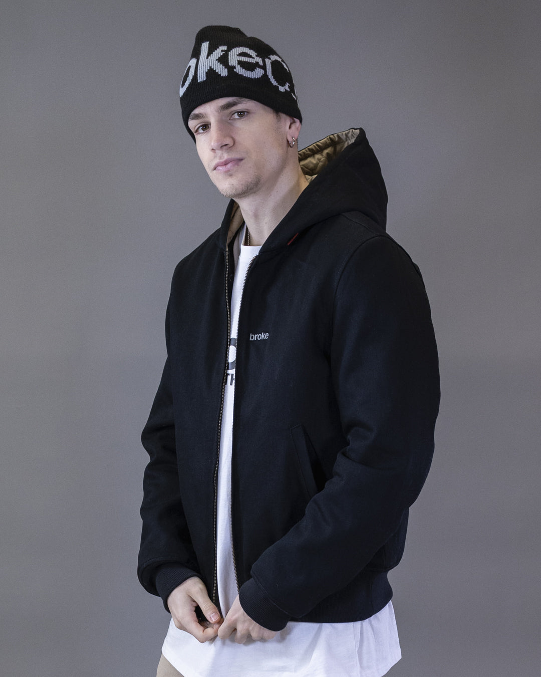 BOMBER BARRON EN CORDURA NOIR CAPUCHE