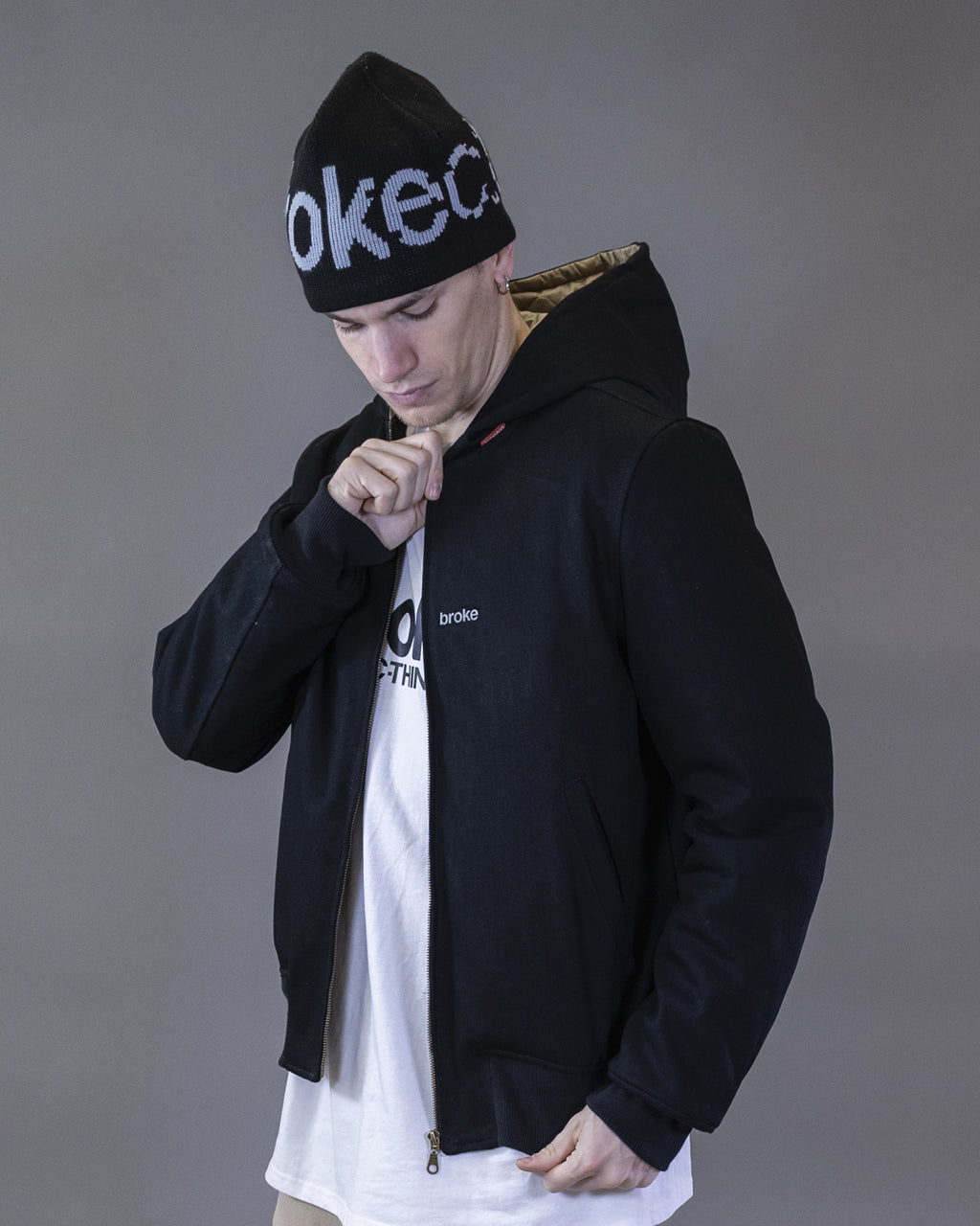 BOMBER BARRON EN CORDURA NOIR CAPUCHE