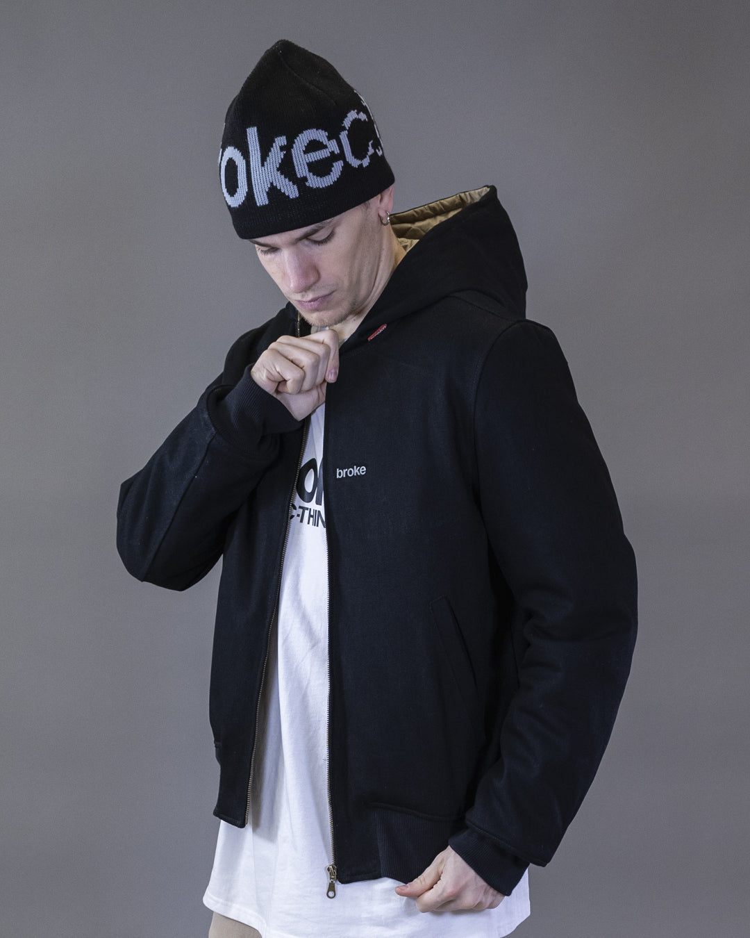 BOMBER BARRON EN CORDURA NOIR CAPUCHE