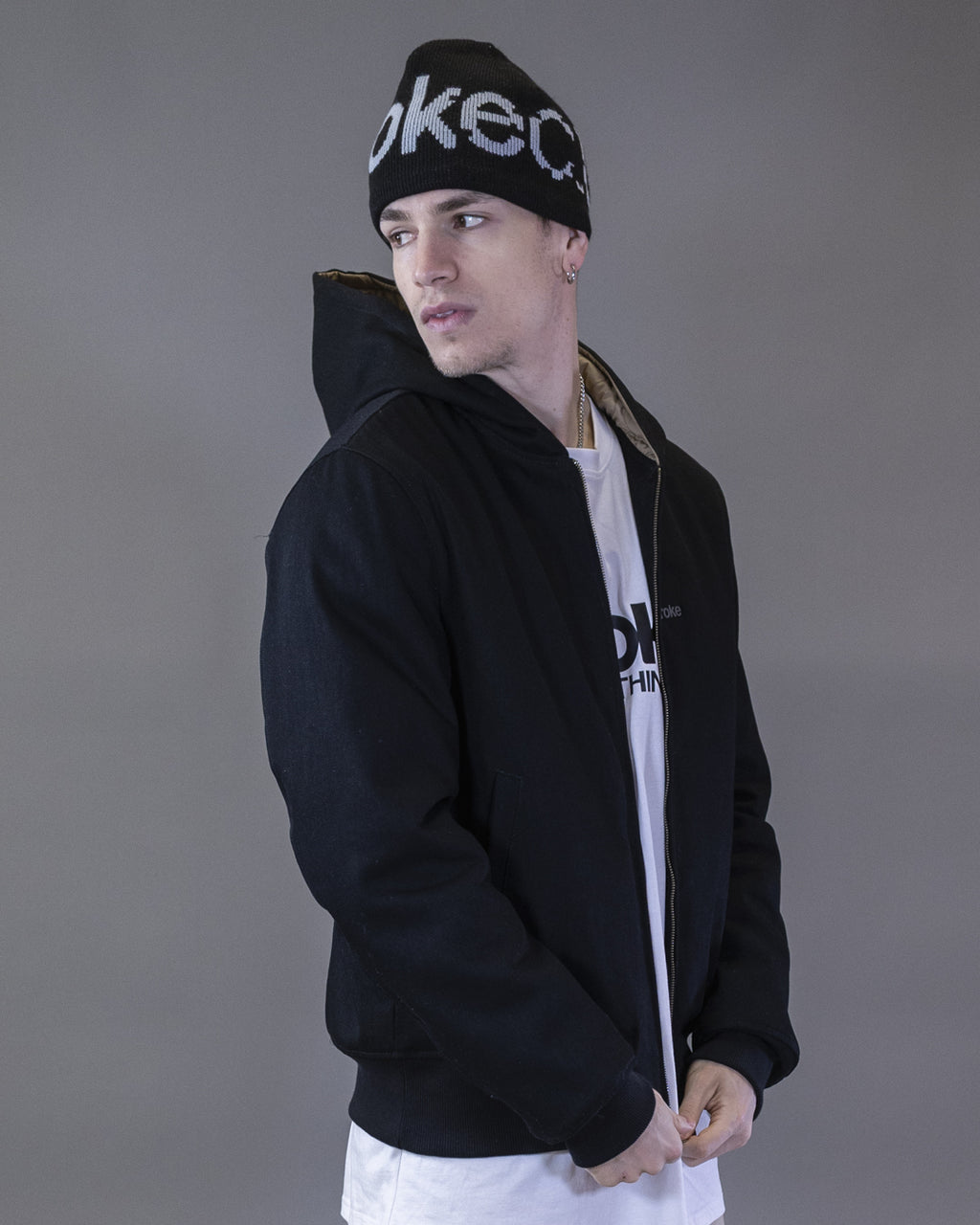 BOMBER BARRON EN CORDURA NOIR CAPUCHE