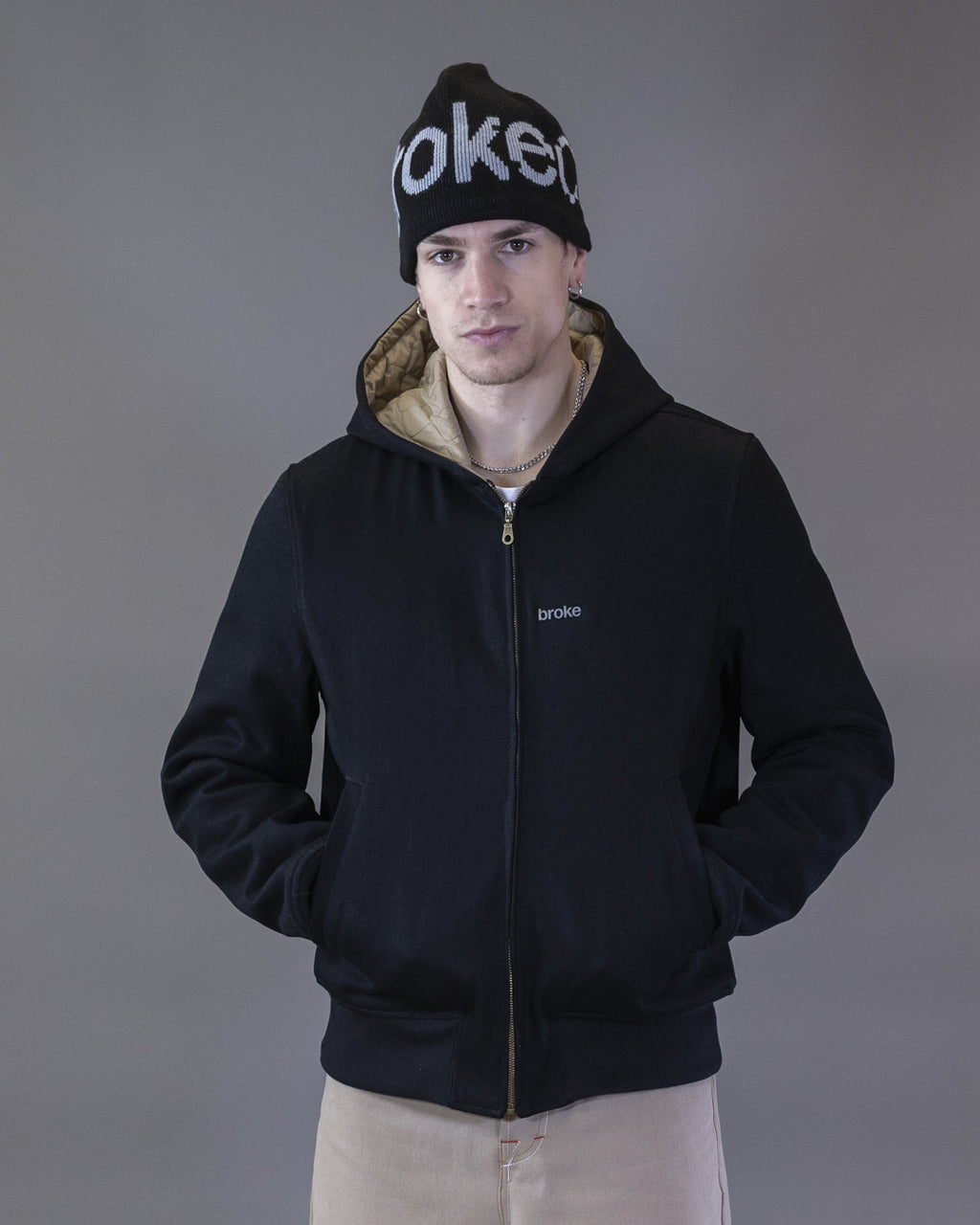 BOMBER BARRON EN CORDURA NOIR CAPUCHE