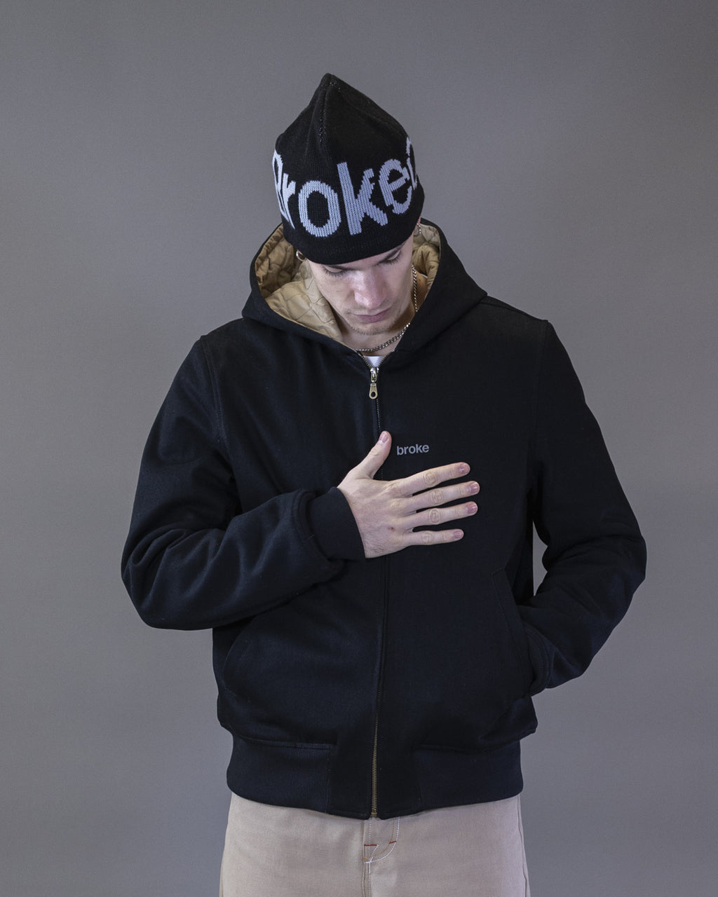 BOMBER BARRON EN CORDURA NOIR CAPUCHE