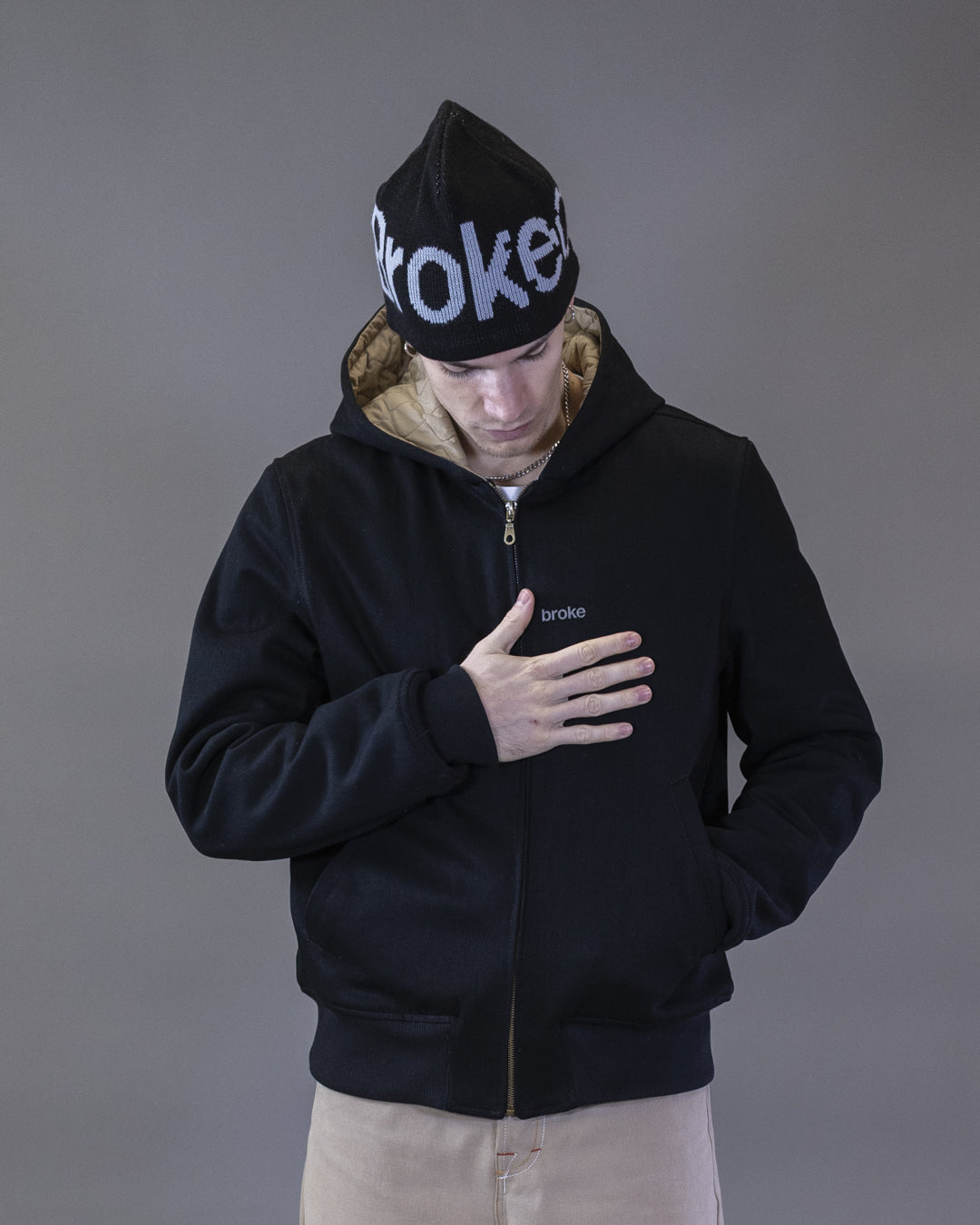 BOMBER BARRON EN CORDURA NOIR CAPUCHE