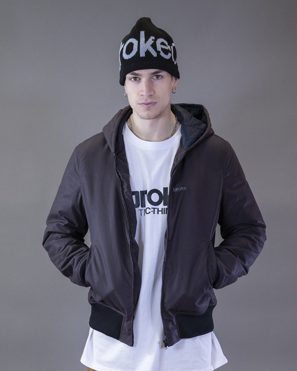 BOMBER BARRON EN CORDURA NOIR CAPUCHE