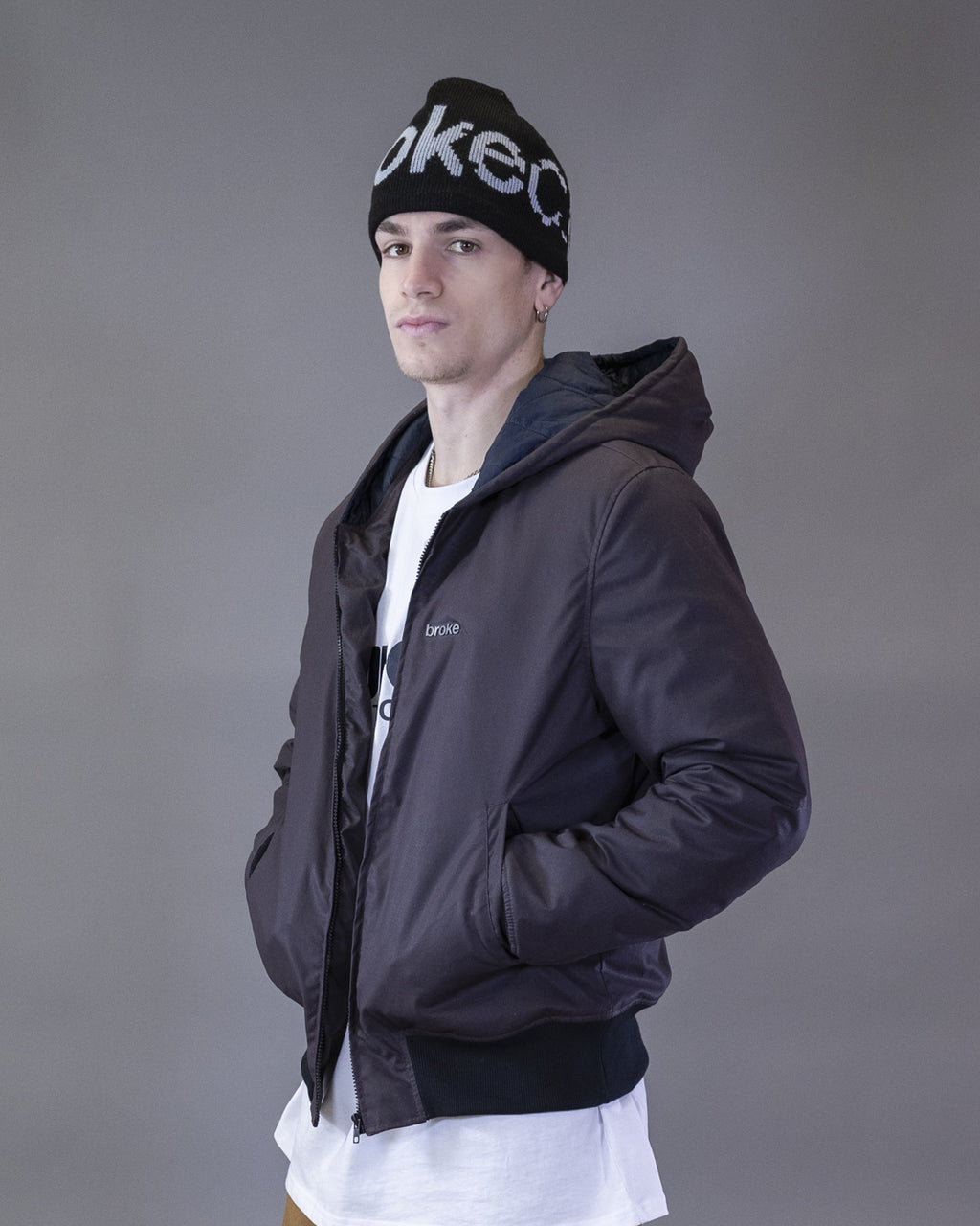 BOMBER BARRON EN CORDURA NOIR CAPUCHE