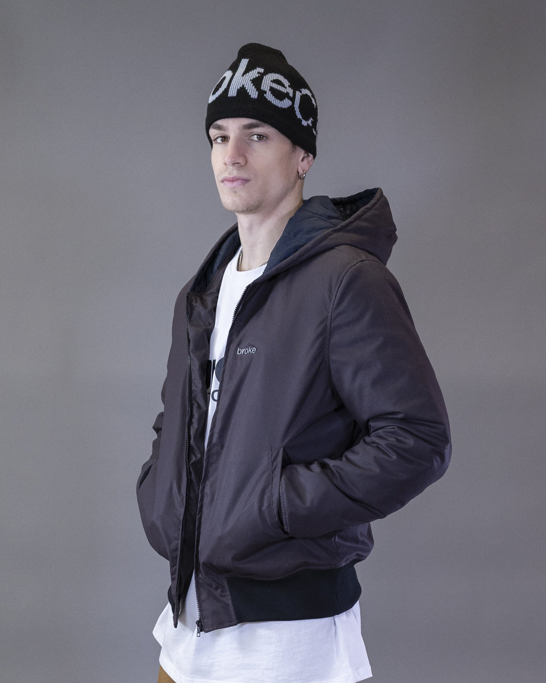 BOMBER BARRON EN CORDURA NOIR CAPUCHE