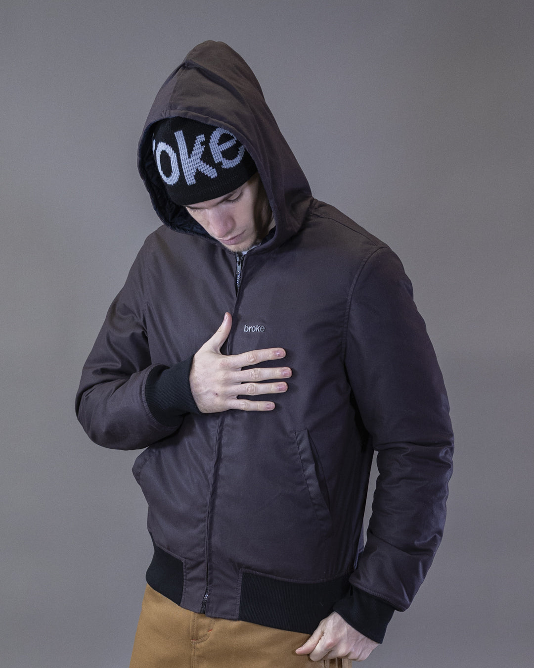 BOMBER BARRON EN CORDURA NOIR CAPUCHE