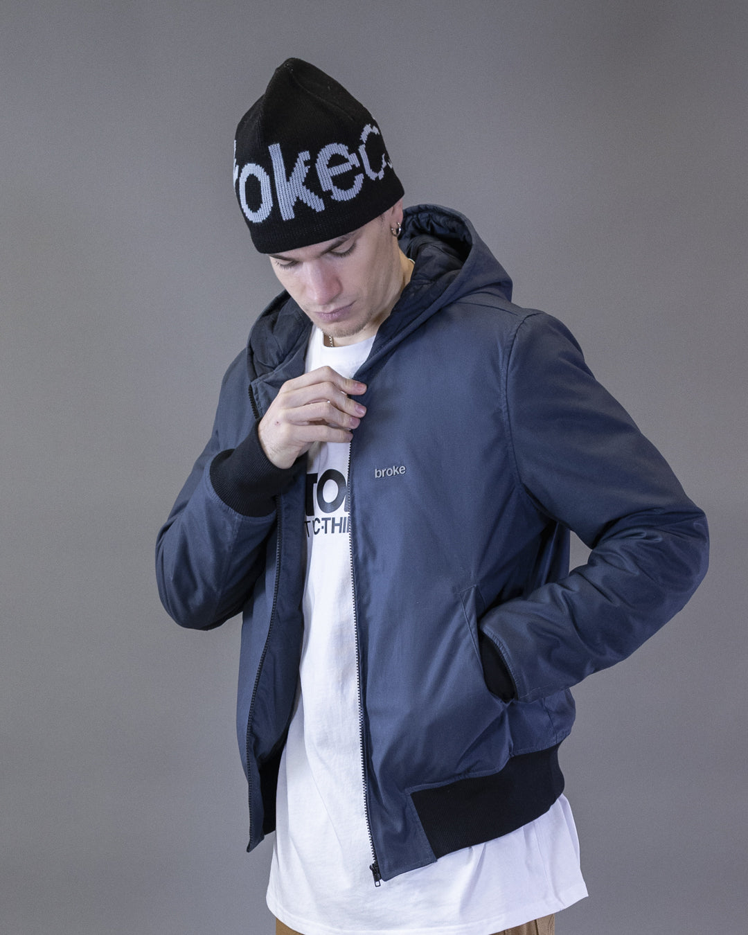 BOMBER BARRON EN CORDURA NOIR CAPUCHE