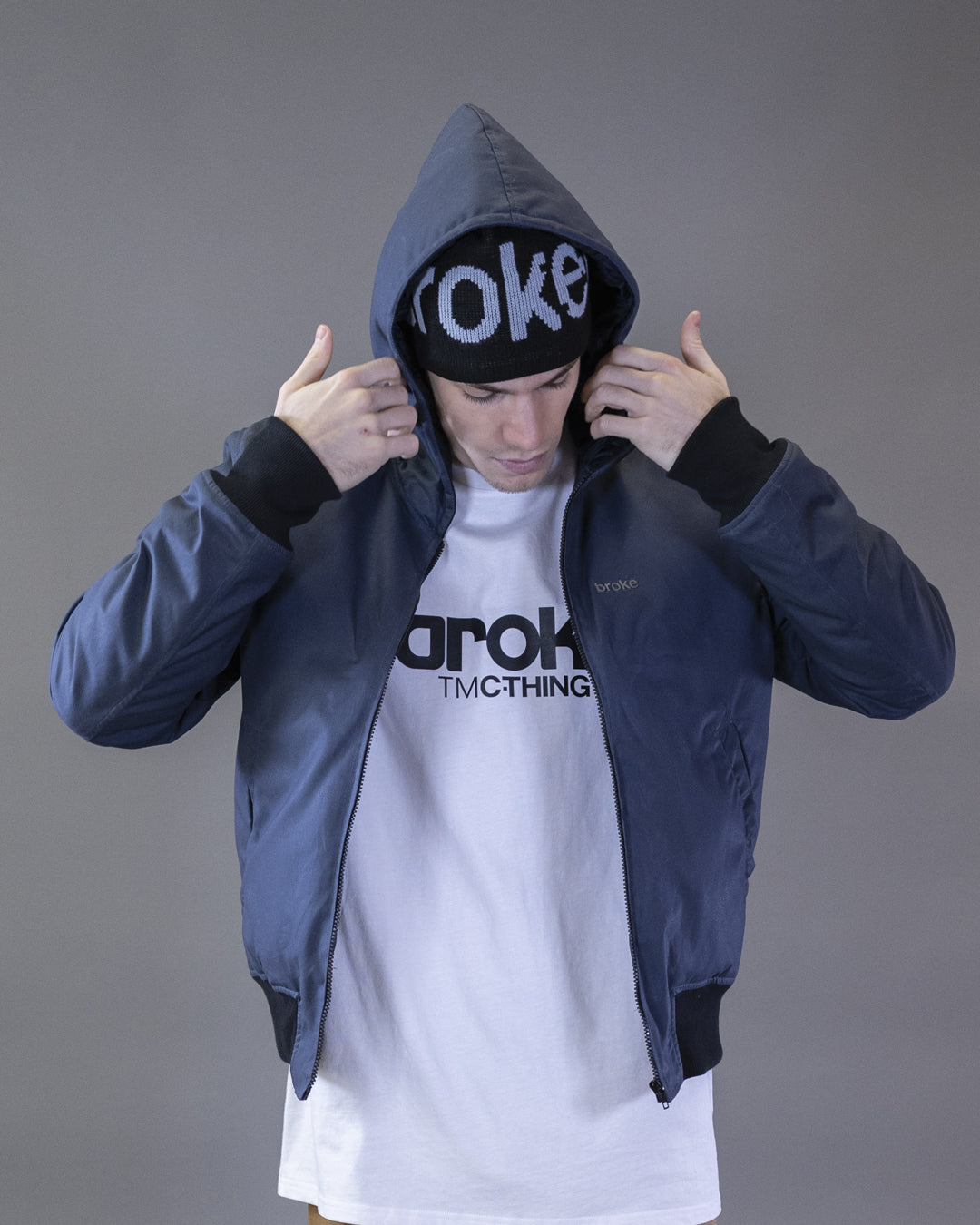 BOMBER BARRON EN CORDURA NOIR CAPUCHE