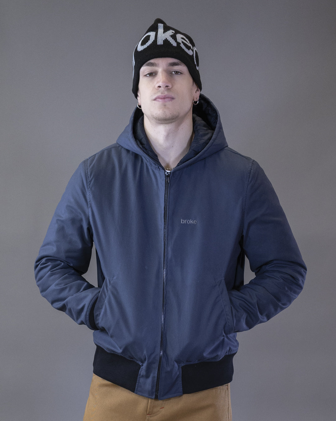 BOMBER BARRON EN CORDURA NOIR CAPUCHE