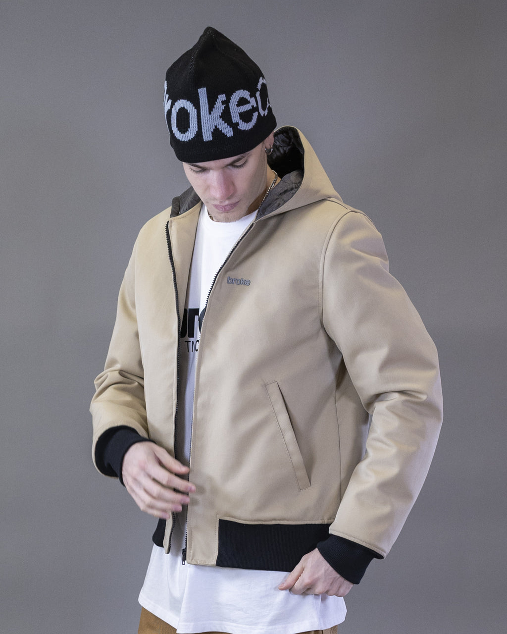 BOMBER BARRON EN CORDURA NOIR CAPUCHE