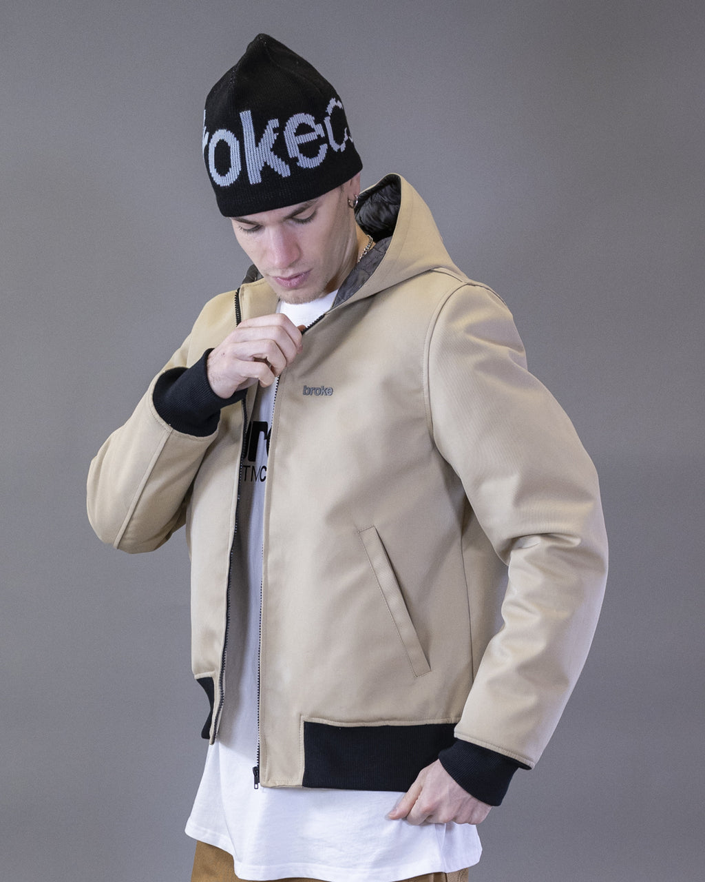 BOMBER BARRON EN CORDURA NOIR CAPUCHE