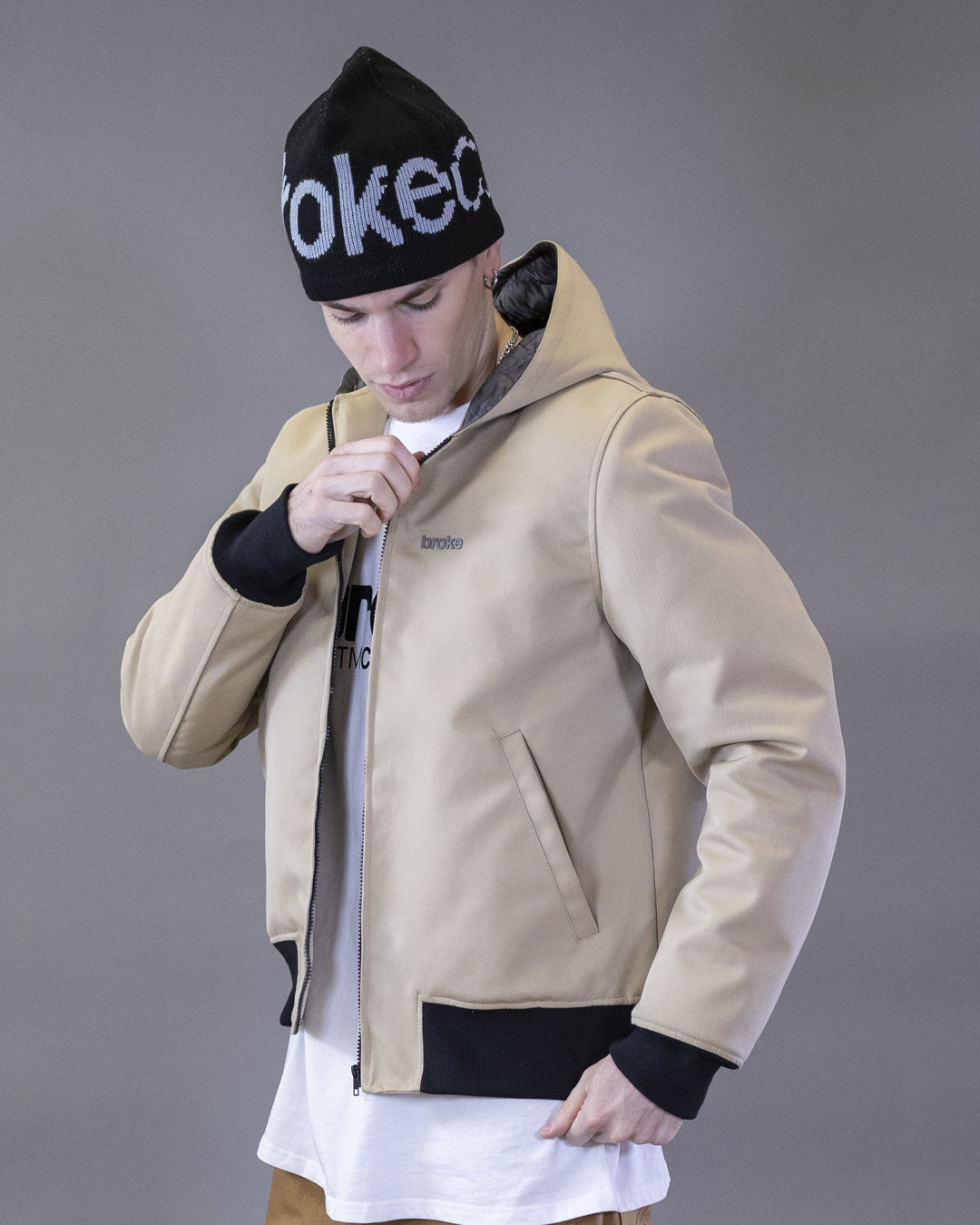 BOMBER BARRON EN CORDURA NOIR CAPUCHE