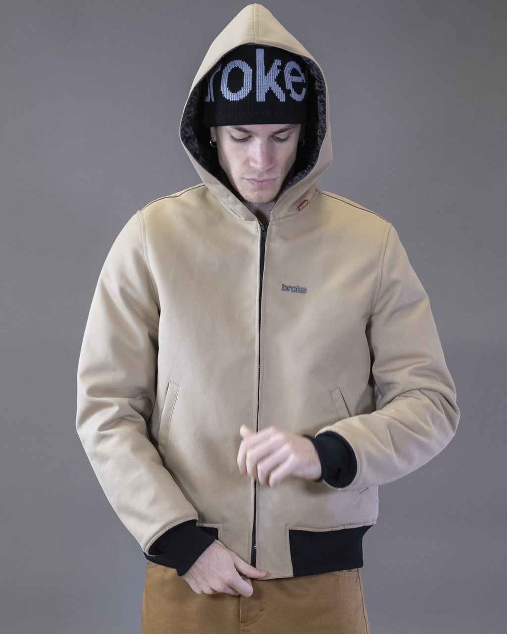 BOMBER BARRON EN CORDURA NOIR CAPUCHE