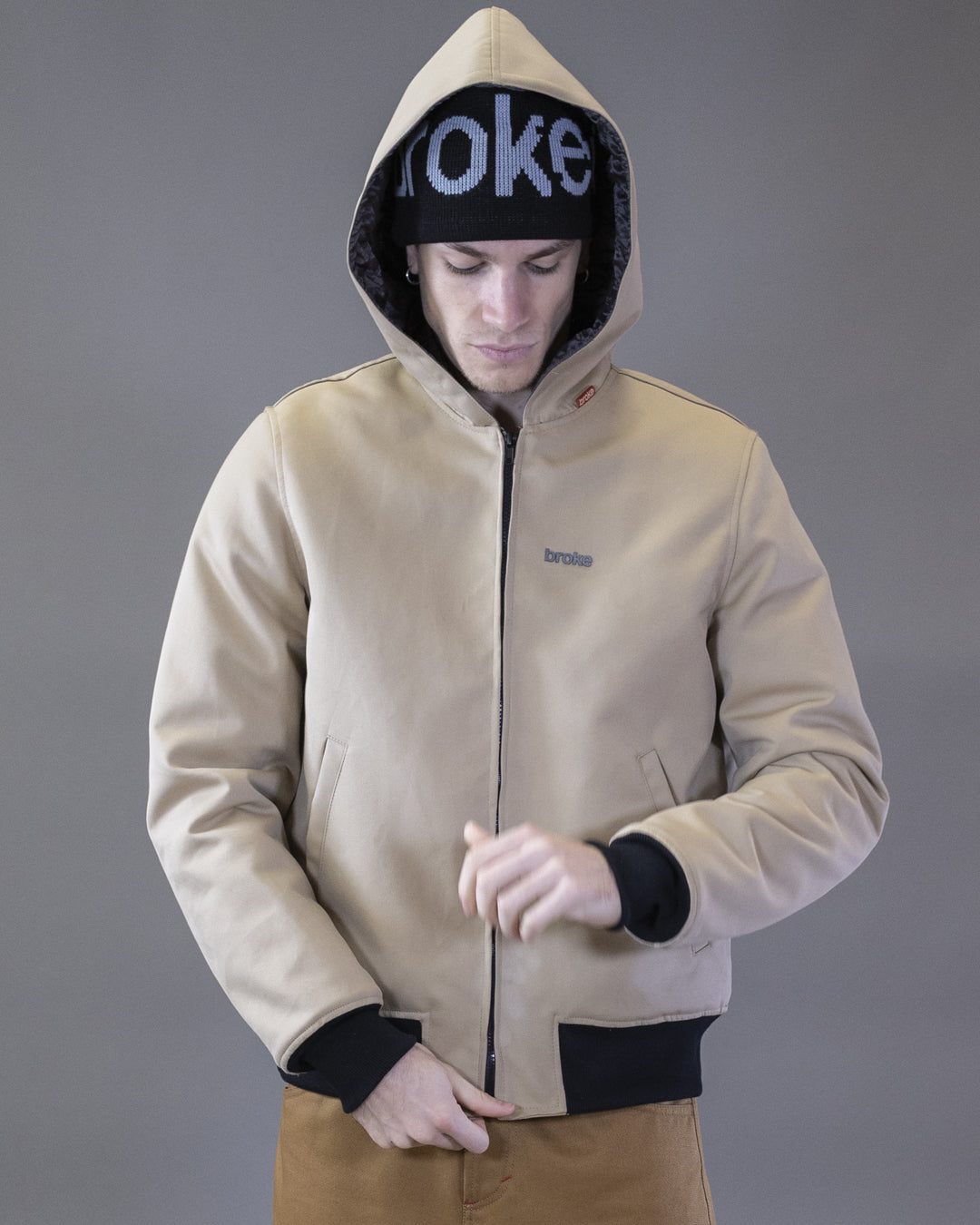 BOMBER BARRON EN CORDURA NOIR CAPUCHE