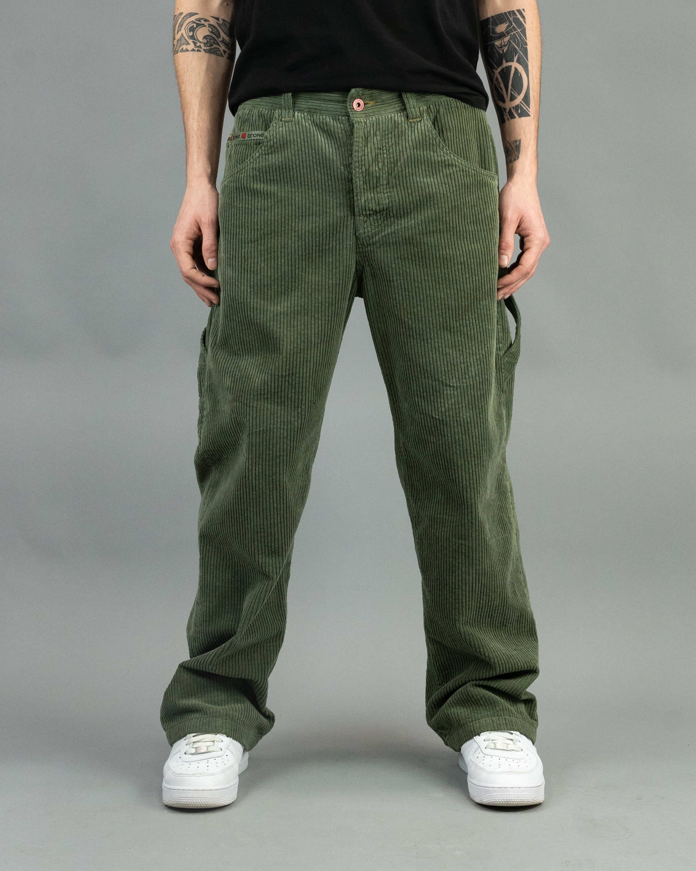VELVET STAR ARMY GREEN - Pants
