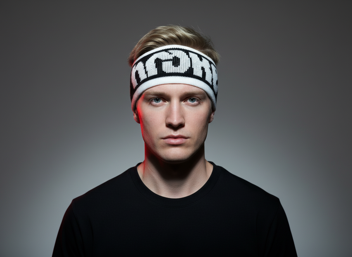 TILT BAND - Headband BLACK WHITE
